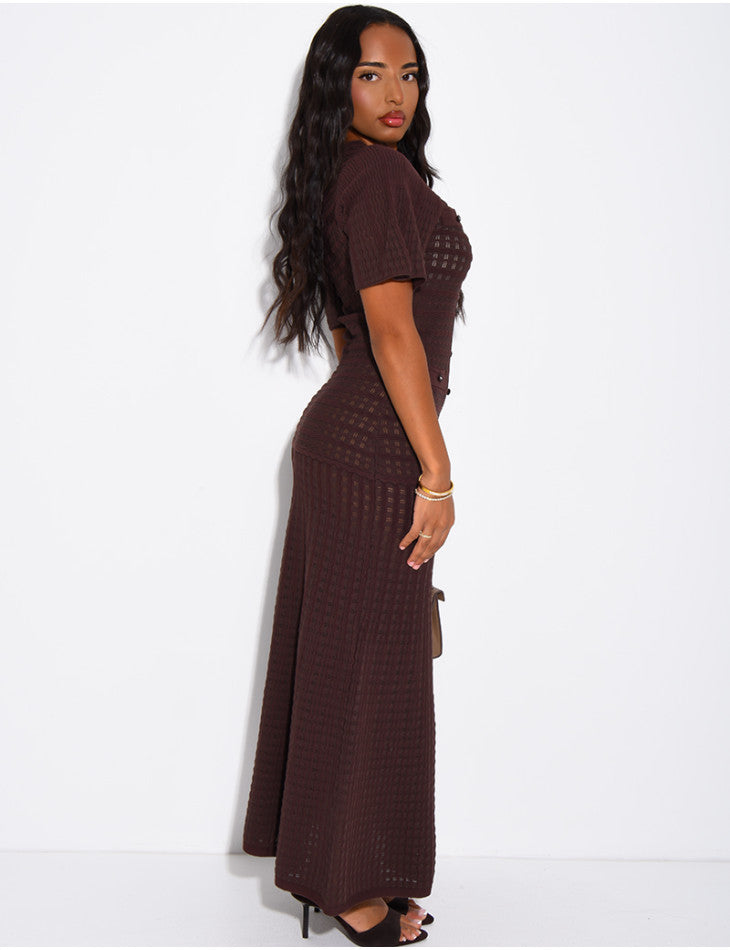 Beatrice Sequin Knit Maxi Dress
