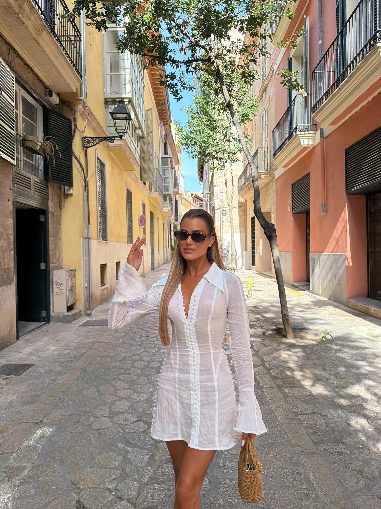 Bella Collar Mini Dress