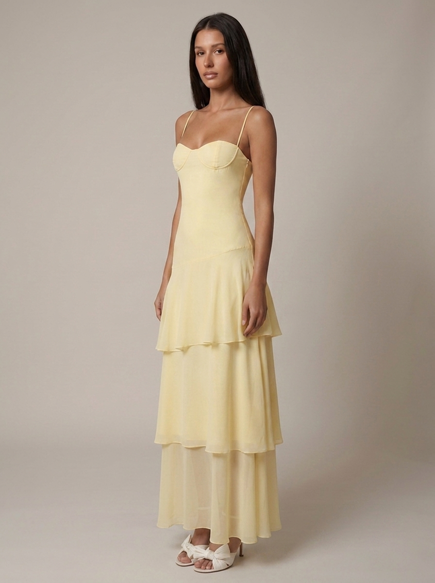 Maria Maxi Ruffle Dress