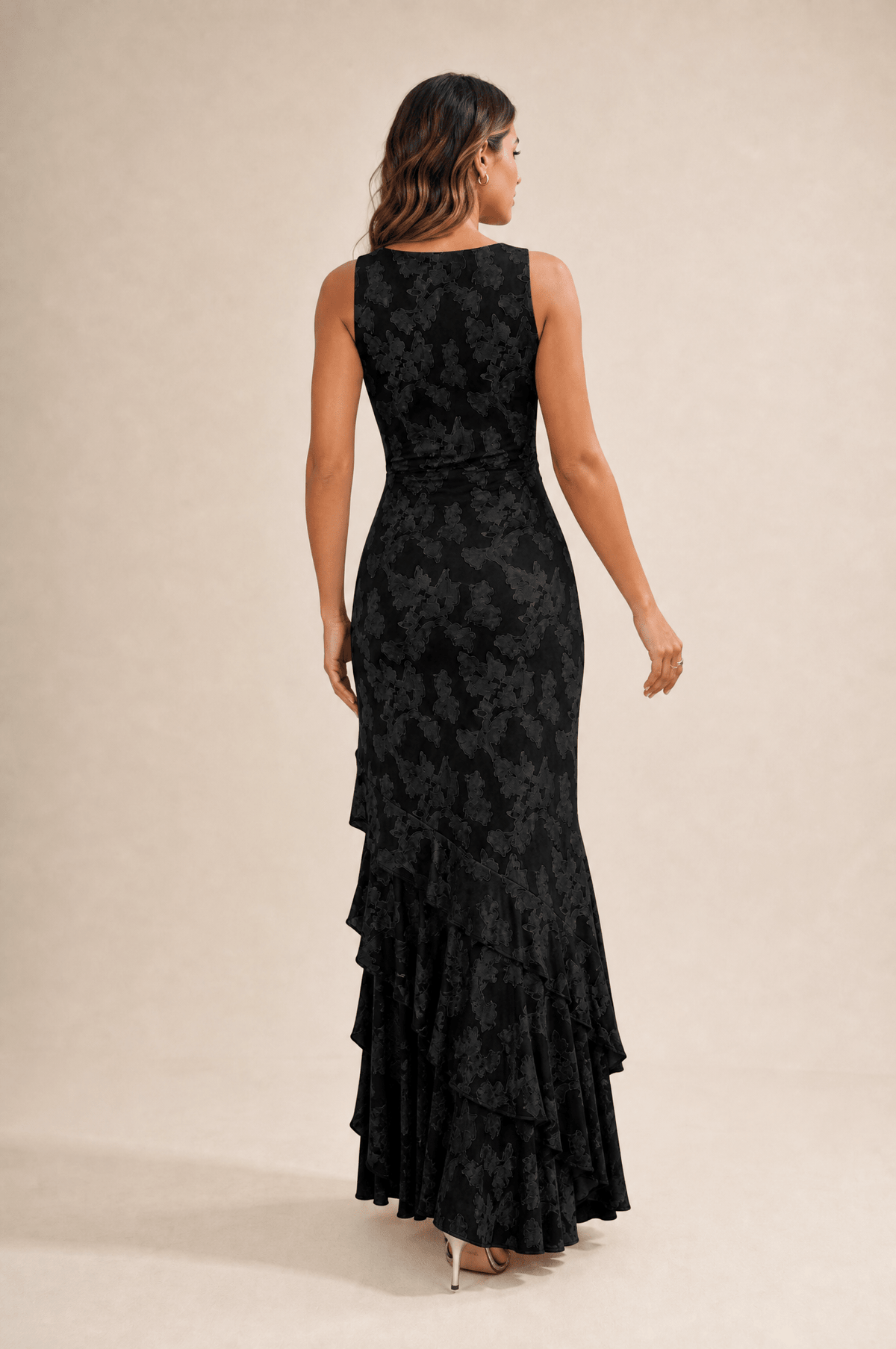 Rosalina Floral Ruffle Maxi Dress