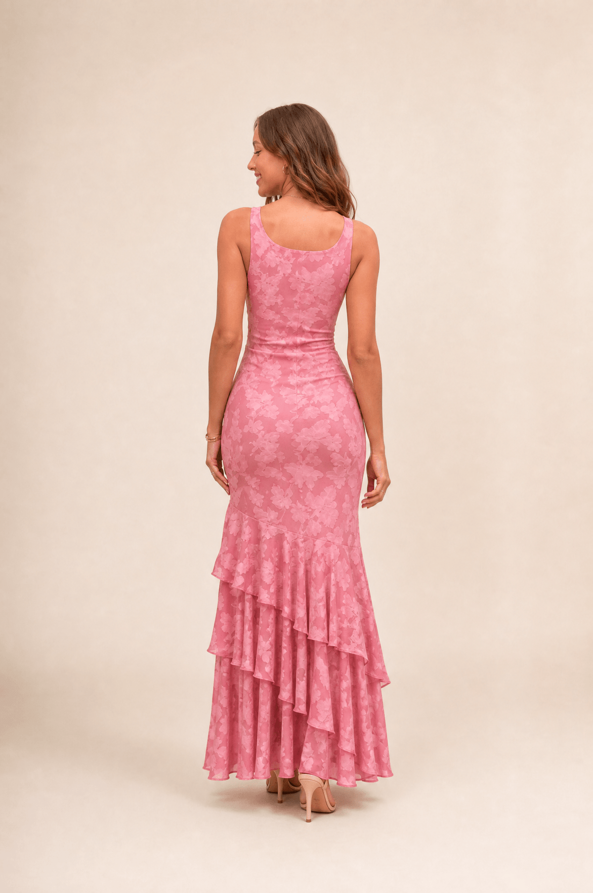 Rosalina Floral Ruffle Maxi Dress